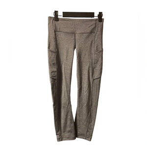 LULULEMON SPEED UP CROP 21” HEATHERED BLACK